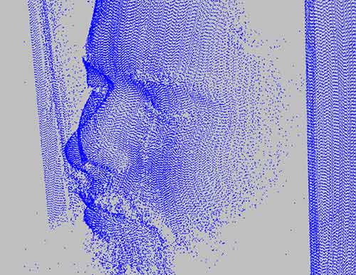 Mesure d'une surface par scanner 3D